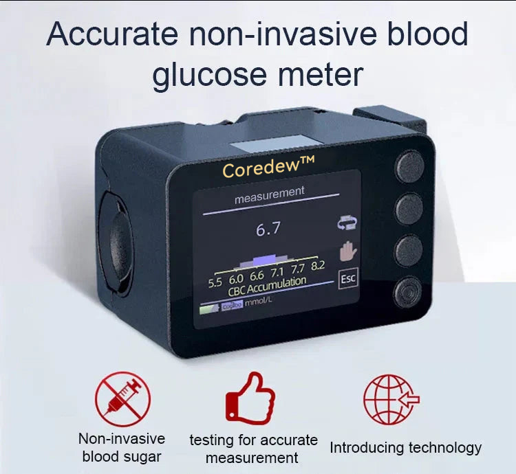 Coredew™ Advanced Non-Invasive Glucose Monitor-99.9% Accuracy + Exclusive Gift ✅TGA Approved